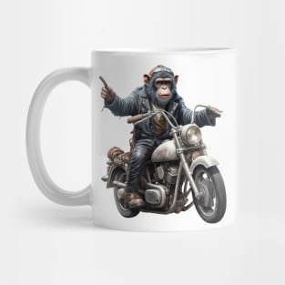 Monkey Biker Retro Motorcycle Mug